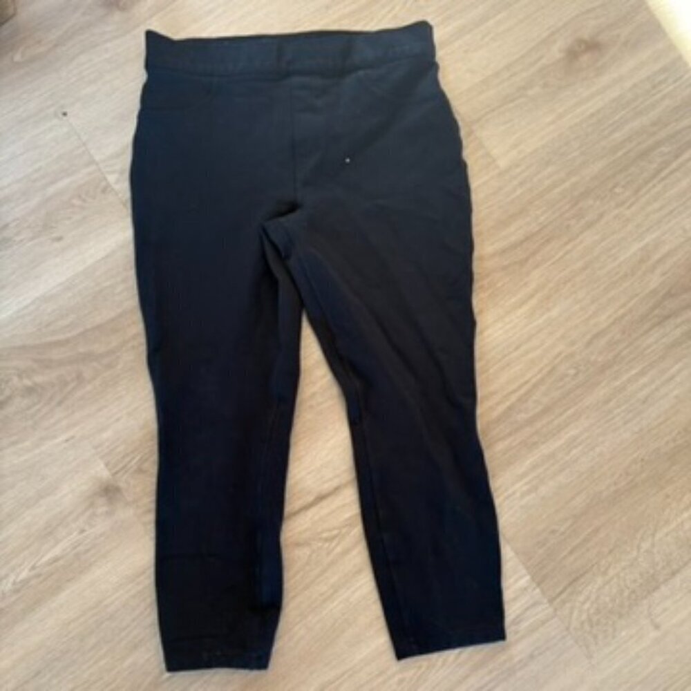 SPANX The Perfect Pant Back Seam Skinny Ankle Pull on Pants Black Large Petite